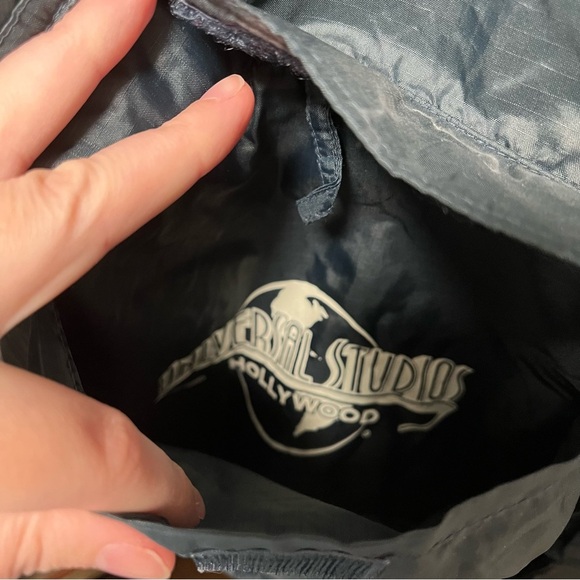 Universal Studios Vintage Hollywood Square Rain Hooded Jacket unisex Black LG - Picture 8 of 9